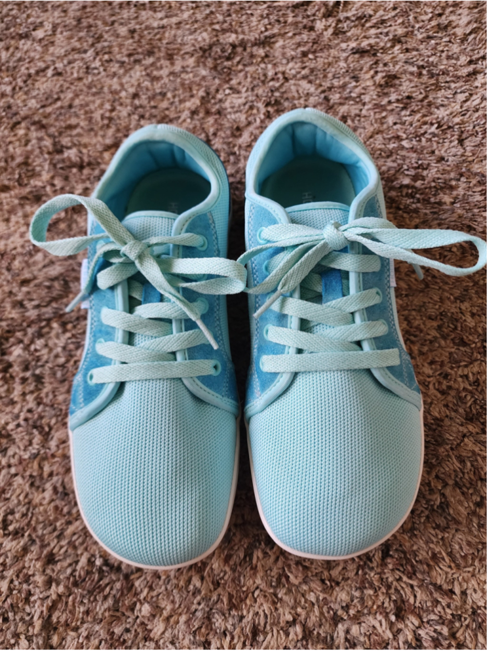 Hobibear Barefoot Minimalist Sneakers Cyan Blue Gray Wide Toe Box 40 W8.5 EUC